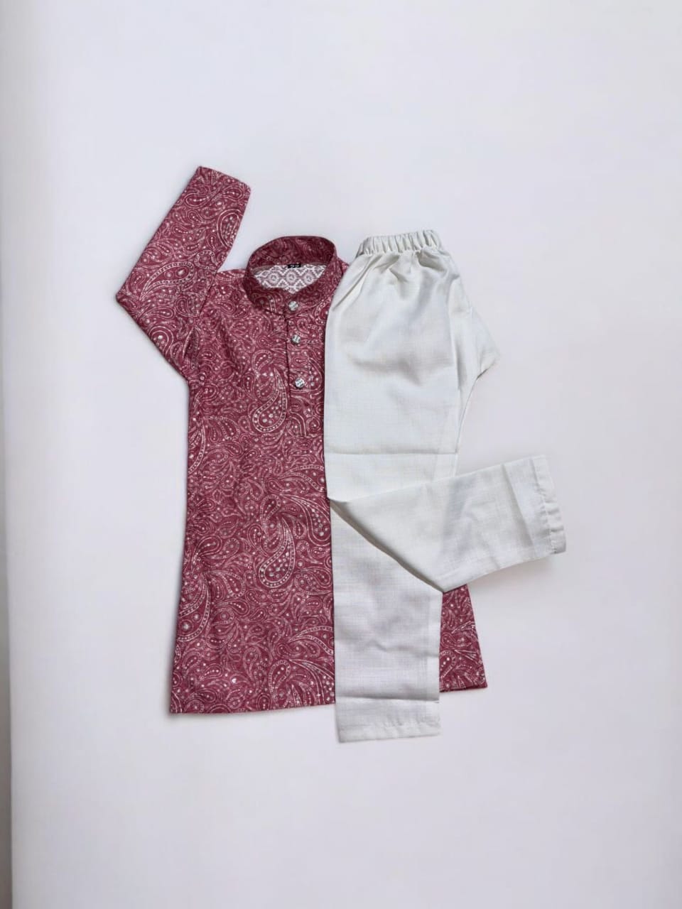 Kids Ethnic Printed Kurta Pajama Set