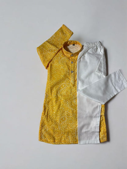 Kids Ethnic Printed Kurta Pajama Set
