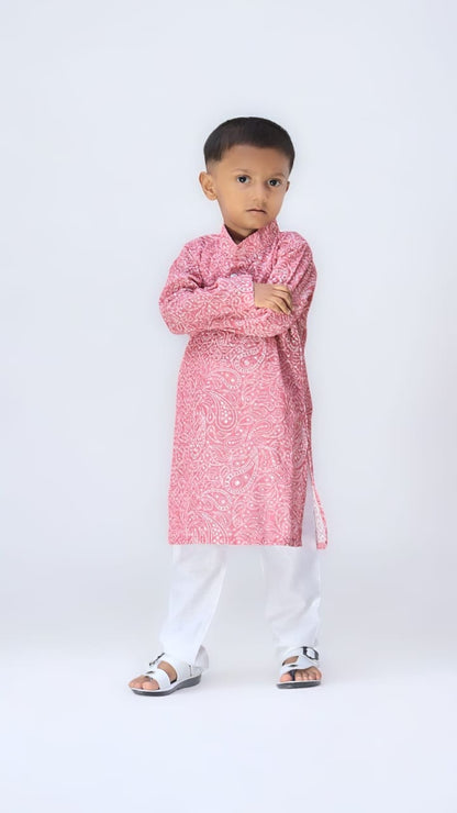 Kids Ethnic Printed Kurta Pajama Set