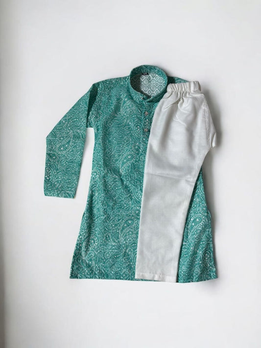 Kids Ethnic Printed Kurta Pajama Set